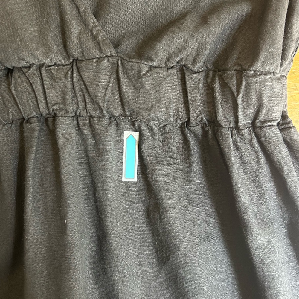 Francesca Bettini Linen/Cotton Blend V-neck Dress | size XL - Picture 6 of 9